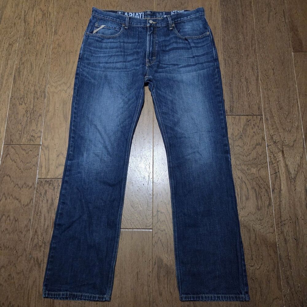 Ariat M4 Legacy Jeans Mens 38x36 Blue Relaxed Bootcut Medium Wash Denim Workwear